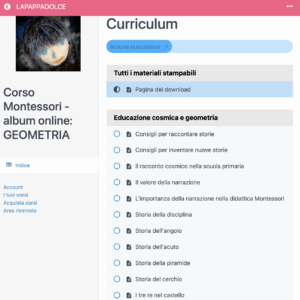 Corso Montessori – album online: GEOMETRIA