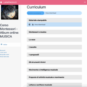 Corso Montessori – Album online: MUSICA