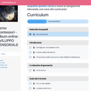 Corso Montessori – Album online: SVILUPPO SENSORIALE