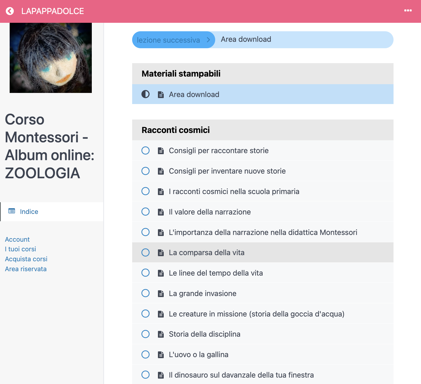 Corso Montessori – Album online: ZOOLOGIA