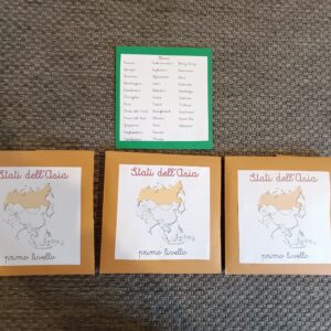 Nomenclature Montessori di primo livello: Stati dell’Asia